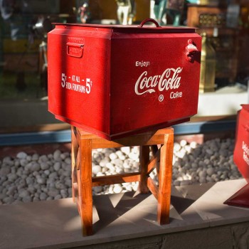 Retro Coca-Cola cool box for bar décor and interiors