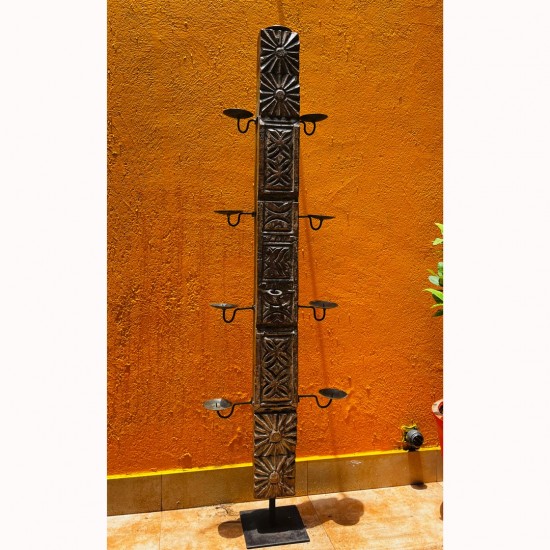 Antique Wooden Hand Carved Candle Stand Antique Wooden Hand Carved Candle Stand