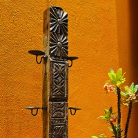 Antique Wooden Hand Carved Candle Stand Antique Wooden Hand Carved Candle Stand