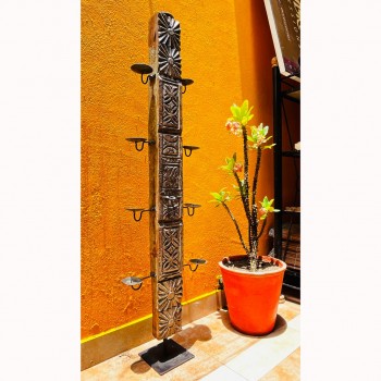 Antique Wooden Hand Carved Candle Stand Antique Wooden Hand Carved Candle Stand