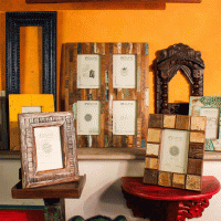 Reclaimed Wooden Square Block Panel Photo Frame Reclaimed Wooden Square Block Panel Photo Frame