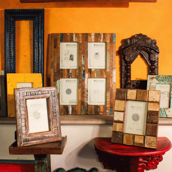 Reclaimed Wooden Square Block Panel Photo Frame Reclaimed Wooden Square Block Panel Photo Frame