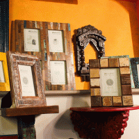 Reclaimed Wooden Square Block Panel Photo Frame Reclaimed Wooden Square Block Panel Photo Frame