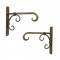 Iron Wall Bracket - Antique Golden (Set of 2)