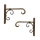 Iron Wall Bracket - Antique Golden (Set of 2) Iron Wall Bracket - Antique Golden (Set of 2)