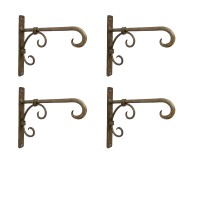 Iron Wall Bracket - Antique Golden (Set of 4)