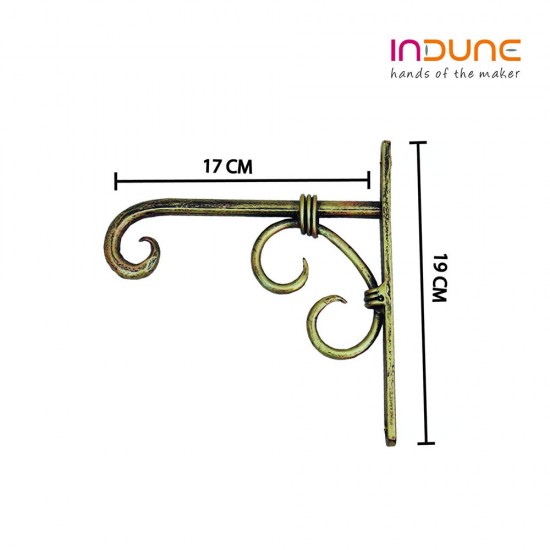 Iron Wall Bracket - Antique Golden (Set of 4)