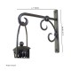 Iron Wall Bracket - Antique Silver - To Hang Lantern or Decorative Accessory Iron Wall Bracket - Antique Silver - To Hang Lantern or Decorative Accessory