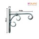 Iron Wall Bracket - Antique Silver - To Hang Lantern or Decorative Accessory Iron Wall Bracket - Antique Silver - To Hang Lantern or Decorative Accessory