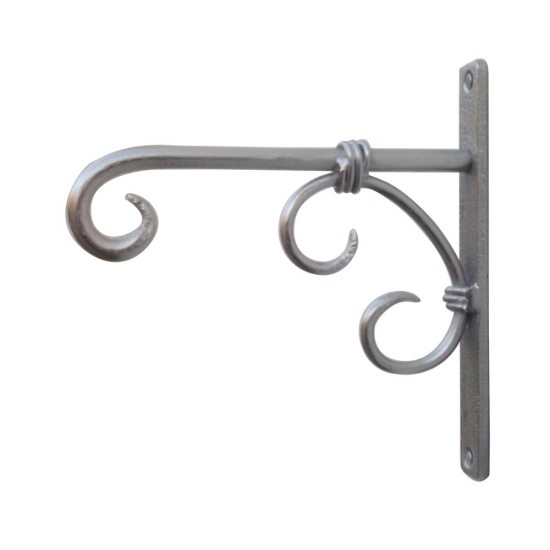 Iron Wall Bracket - Antique Silver - To Hang Lantern or Decorative Accessory