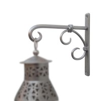 Iron Wall Bracket - Antique Silver - To Hang Lantern or Decorative Accessory