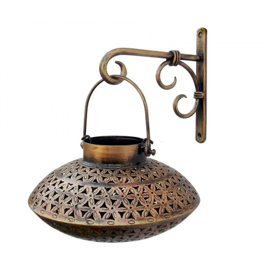 Degchi Shaped Sconce Tea Light Holder with Wall Bracket