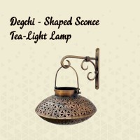 Degchi Shaped Sconce Tea Light Holder with Wall Bracket