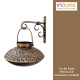 Iron Wall Bracket with Perforated Degchi Tea Light Holder - Antique Golden Iron Wall Bracket with Perforated Degchi Tea Light Holder - Antique Golden