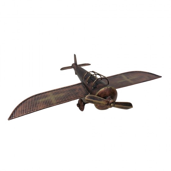 Wrought Iron Propeller Aircraft - Decorative Aeroplane