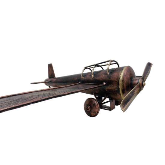 Wrought Iron Propeller Aircraft - Decorative Aeroplane