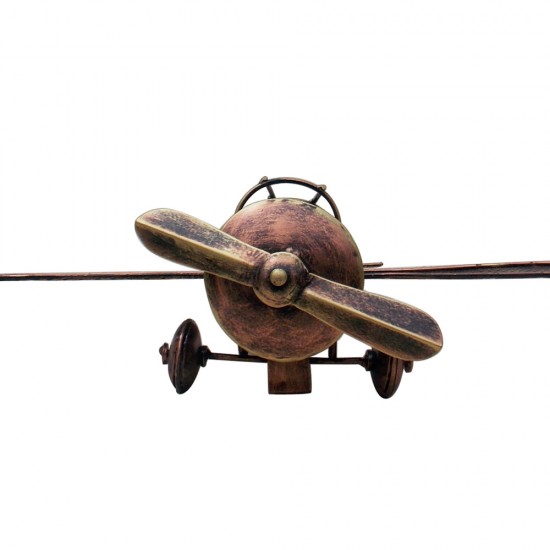 Wrought Iron Propeller Aircraft - Decorative Aeroplane