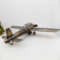 Wrought Iron Propeller Aircraft - Decorative Aeroplane