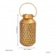 Iron Pot Tea Light - Perforated Antique Golden - height 10 inch Iron Pot Tea Light - Perforated Antique Golden - height 10 inch