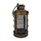 Antique Golden Iron Glass Lantern with Jute Sling