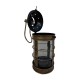 Antique Golden Iron Glass Lantern with Jute Sling Antique Golden Iron Glass Lantern with Jute Sling