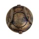 Antique Golden Iron Glass Lantern with Jute Sling Antique Golden Iron Glass Lantern with Jute Sling