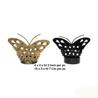 Sparkling Butterfly T-Light Holders (Pair of Two)