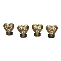 Beaming Heart T-Light Holders (Set of four)