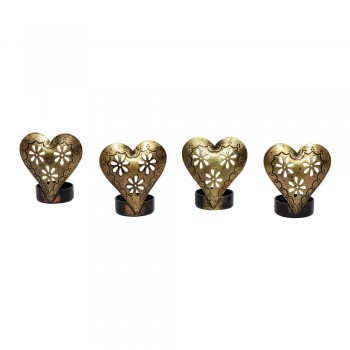 Beaming Heart T-Light Holders (Set of four)