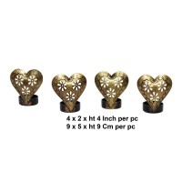 Beaming Heart T-Light Holders (Set of four)