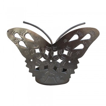 Butterfly Tealight Holder Silver Finish - 1