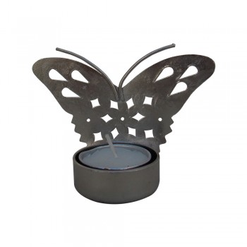 Butterfly Tealight Holder Silver Finish - 1
