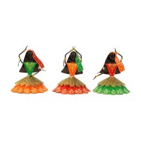 Kalbeliya Women Dancers on Swing Figurine - Set Of Three