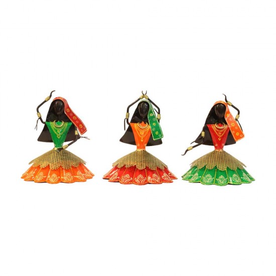 Kalbeliya Women Dancers on Swing Figurine - Set Of Three Kalbeliya Women Dancers on Swing Figurine - Set Of Three