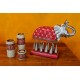 The Elephant with Metal Bells Statuette Set of Two The Elephant with Metal Bells Statuette Set of Two