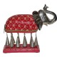 The Elephant with Metal Bells Statuette Set of Two
