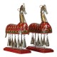 10 Bell Horse Wood Hand Painted | Metal Set of Two 10 Bell Horse Wood Hand Painted | Metal Set of Two