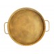 Iron Round Tray Platter in Brass Finish Dia 12 inch Iron Round Tray Platter in Brass Finish Dia 12 inch