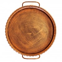 Iron Round  Tray Platter in Copper Finish - Set of 2