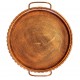 Iron Round  Tray Platter in Copper Finish Dia 12 inch