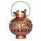 Copper Handi-Shaped Wall Tea-Light Holder with Birds on Top