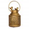 Brass Ketley-Shaped Tea-Light Holder with Birds on Top