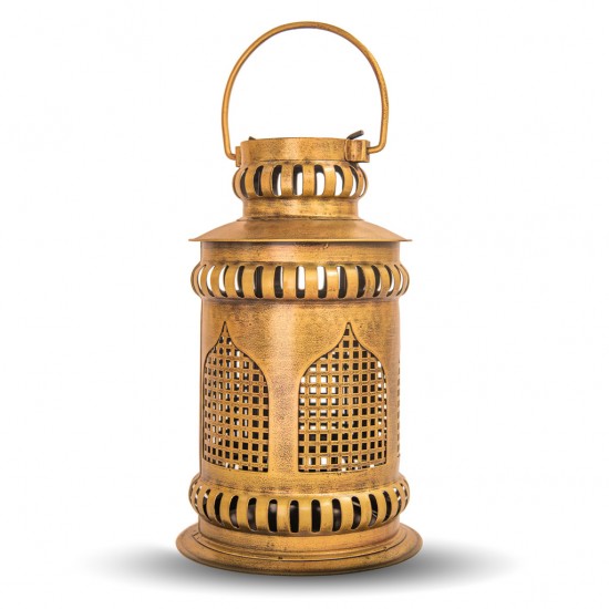 Iron Gajra Lantern- Golden (with Bracket)