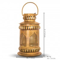 Iron Gajra Lantern- Golden