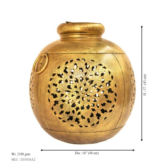 Round matka floor lantern or decorative vase dia 16 inch Round matka floor lantern or decorative vase dia 16 inch