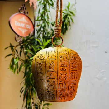 vintage Etched Cow bell - Medium
