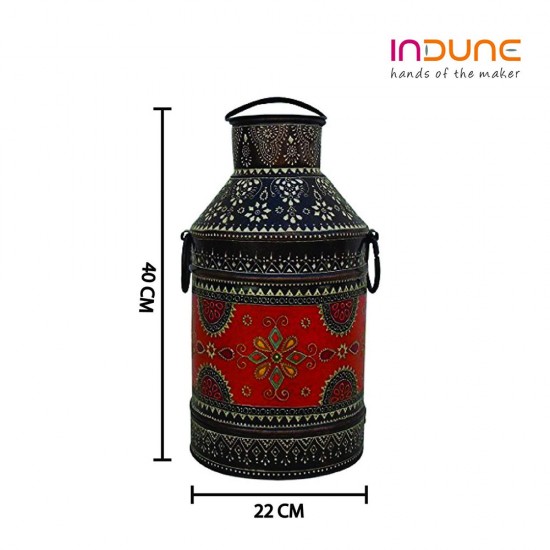 Iron Milk Can Fine Painted - Orange Iron Milk Can Fine Painted - Orange