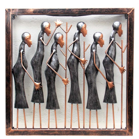 Tribal Aadimanav Wall Panel - Iron Craft Tribal Aadimanav Wall Panel - Iron Craft