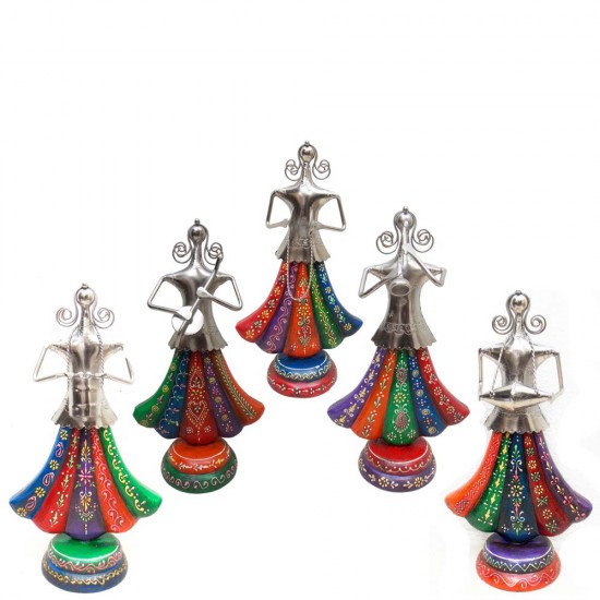 Rajasthani Banjara Musicians with Tribal Musical Instruments - Set of 5