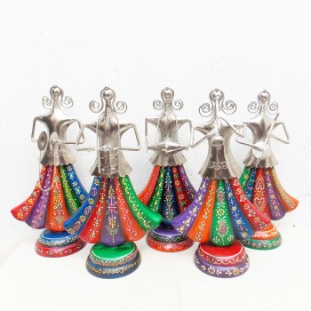 Rajasthani Banjara Musicians with Tribal Musical Instruments - Set of 5